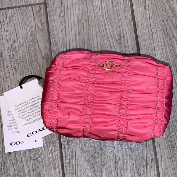 NWT (Set) Coach Court Backpack & Matching Small Box Cosmetic Case with Ruching